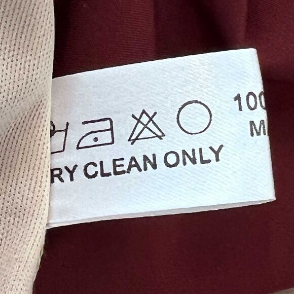 Maroon Cut-Out Open Back Shift Dress Large - Picture 5 of 9